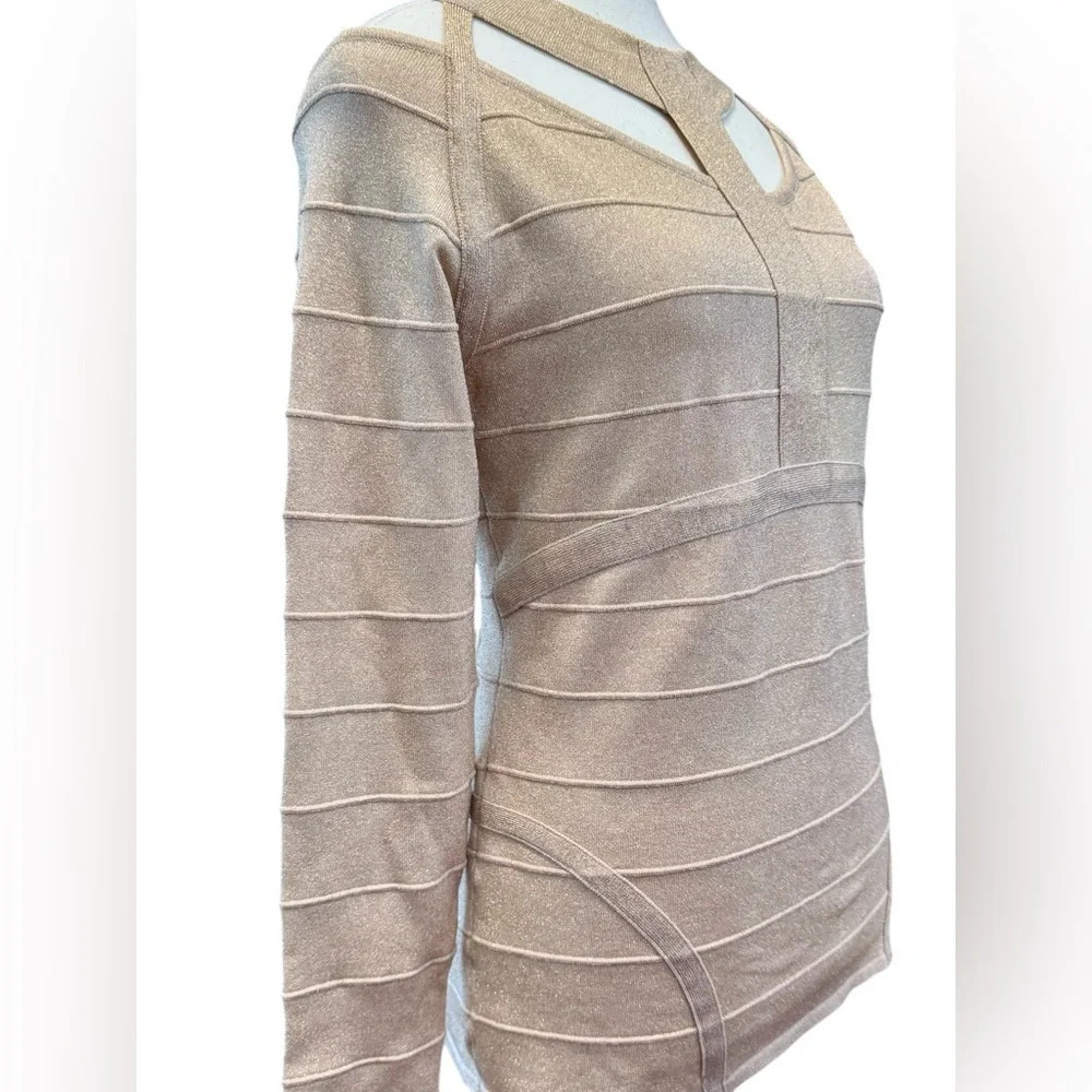 Boston Proper | Metallic Cutout Top